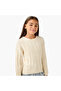 Textured Pullover with Long Sleeves - 4