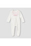Bow Accent Closed Feet Sleepsuit with Long Sleeves