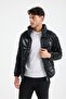 Chmps? ! Parisse Men's Detachable Scarf Padded Mock Neck Inflatable Coat Casual Modern Design 9758E - 7