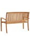 Stacking Garden Bench with Cushion 128.5 cm Solid Teak Wood - 5