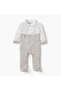 Star Print Closed Feet Sleepsuit with Long Sleeves