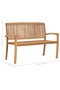 Stacking Garden Bench with Cushion 128.5 cm Solid Teak Wood - 3