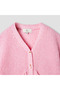 Bow Accent Button Through Cardigan with Long Sleeves - 3