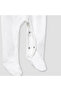 Collared Sleepsuit with Bear Applique - Cotton - Long Sleeves - 4