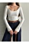 Women's Modal Fabric Sleeve Slit Backless Bodysuit - 2