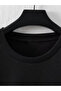 Unisex Kelebek Printed Oversized Black T-Shirt - 4
