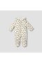 Floral Print Hooded Fleece Sleepsuit with Long Sleeves
