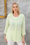 Plus Size Crew Neck Long Sleeve Relaxed Fit Stylish Women's Blouse