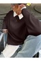 Red Crew Neck Oversized Knitwear Sweater Fmoda1976 - 2