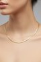 Steel Flat Snake Necklace - Classic Size 45 cm 3 mm Gold Color |   Non-Tarnishing, Unisex, 2 Years Warranty
