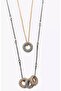 2-piece mix stone ring necklace - 2
