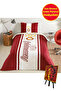 Galatasaray 1905 Glow Single Size 120X200 Duvet Cover Set with Elastic Sheets Mini 3D Portrait Gift
