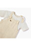 Textured Dungaree and T-shirt Set - 4