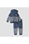 Striped Hooded Cardigan and Joggers Set