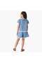 Lace Trim Denim Top and Shorts Set - 4