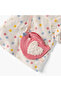Printed T-shirt and Schiffli Detail Skirt Set - 4