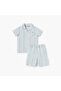 Striped Shirt and Shorts Set