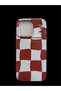 iPhone 17 Pro Max Compatible Checkerboard Patterned Silicone Case - 2