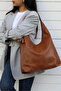 Large Knitted Textured Women's Shoulder Bag with a Casual Look and Large Volume - 7