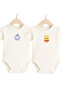 100% Cotton 2-Piece Bodysuit with Snap Fasteners on the Shoulders & Bodysuit
