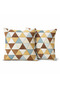 Decorative Throw Pillow 100% Cotton 40X40 cm Seersucker Virginia (2 Pieces)