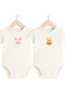 100% Cotton 2-Piece Bodysuit with Snap Fasteners on the Shoulders & Bodysuit