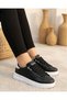 Unisex Faylon Sole Orthopedic Sports Shoes - Black White - 4