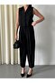 Black Elastic Waist Pleated Trousers - 51111 - 2