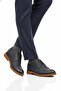 Navy Blue Nubuck Genuine Leather Men's Casual Shoes Po 2226 m