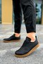 Yg195 Rigidus Men's Casual Laceless Crepe Sole Skin Sports Sneaker Shoes Ckt - Black - 2