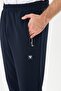 Men's Cotton Zippered Pocket Sweatpants Navy Blue 7819-L - 7