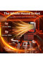 Small electric flame heaters with thermostat Fast Heating Ceramic Room Heater with Ambient Lighting - 7
