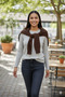 Women's Sweater-Looking Knitwear Shawl |   Tie-Up Stylish Model - 3