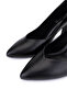 Women's Black Analin Heeled Shoes - 3