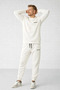 Men's Elastic Double Ecru Loose Tracksuit Set - 4