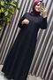 Women's Clothing Plus Size Embroidered Collar Stone Hijab Dress - 7