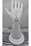 Stainless Steel Gold Color Clover Model Large White Zircon Stone Şahmeran - 2