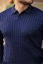 Knitted Pattern Fit Collar Knitwear Men's Sweater - 4