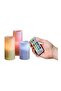 3-Piece Flameless Candle With Remote Control Set White - 2
