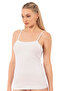 Özkan 23319 Pack of 5 Women's 95% Cotton Stretch Fabric Single Jersey Flexible Comfortable Thin Strap Undershirt - 4