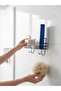 Adhesive 4-Hook Metal Black Bathroom Shelf Stylish Stainless Shampoo Holder - 5