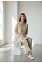 Women's Knitwear Long Vest Boat Neck Rose Pattern Lace-Up Sleeveless Transitional Classic - 6