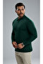 Knitted Pattern Fit Collar Knitwear Men's Sweater - 3