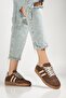 Women's Brown Suede Thermo Rubber Sole Casual Sneaker - 2