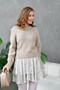 Women's Crew Neck Brioche Knit Soft-Textured Knit Sweater 3014
