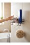 Adhesive 4-Hook Metal Black Bathroom Shelf Stylish Stainless Shampoo Holder - 3