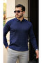 Knitted Pattern Fit Collar Knitwear Men's Sweater - 6