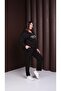 Women's Modal Fabric Pipe Leg Sweatpants Set Zipper Collar - 2