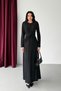 Black Tie-Front Long Dress