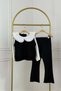 Patterned Collar Knitwear Set - 2